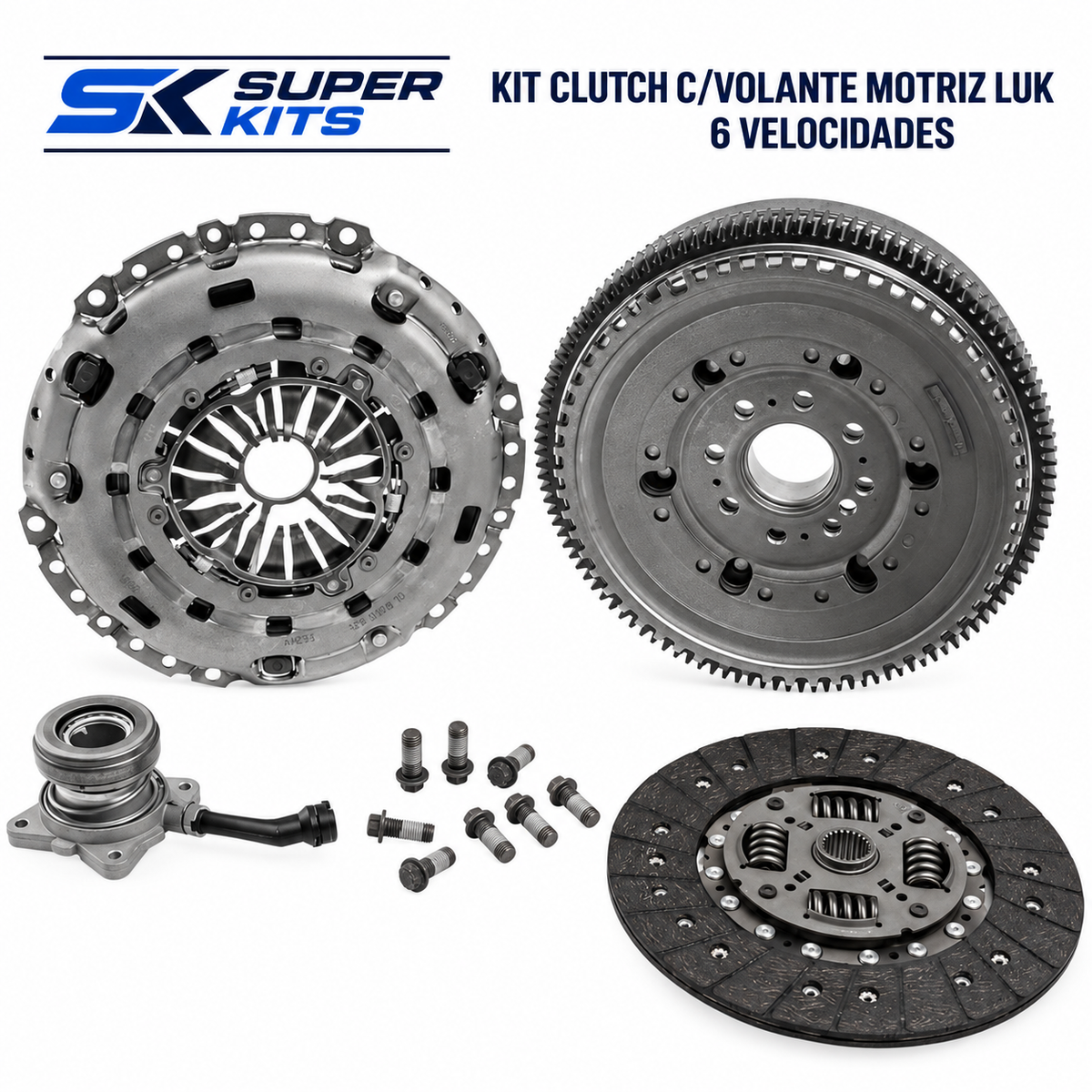 Kit KIT CLUTCH C/VOLANTE MOTRIZ LUK 6 VELOCIDADES - TRANSIT 2008-2011