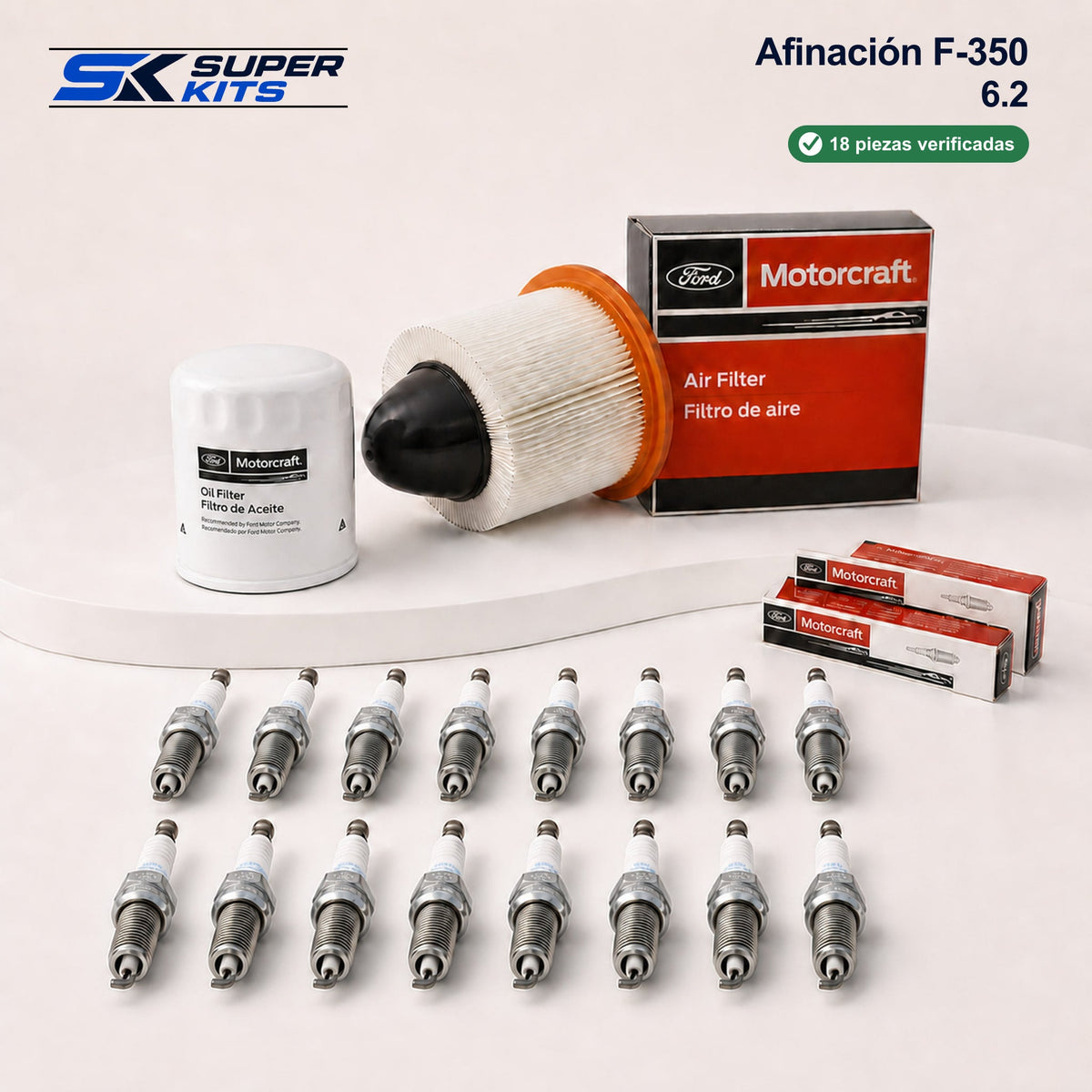 Kit AFINACION F350 6.2 - F350 2016-2023 — contenido del kit