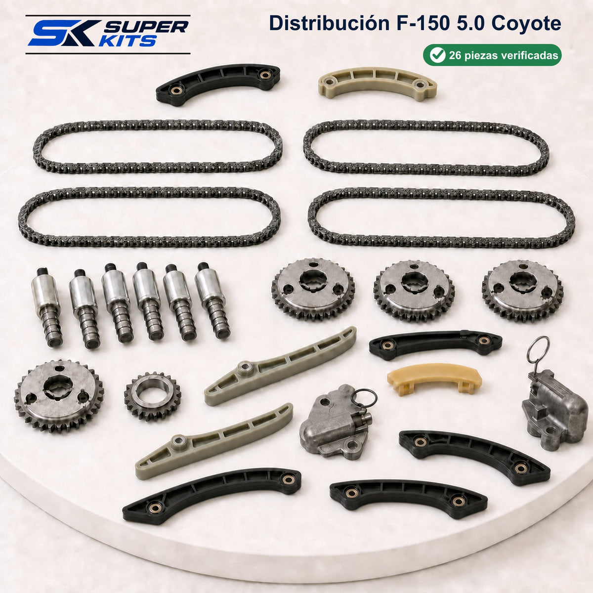 Kit DISTRIBUCION F150 5.0 COYOTE - F150 2020-2025 — contenido del kit