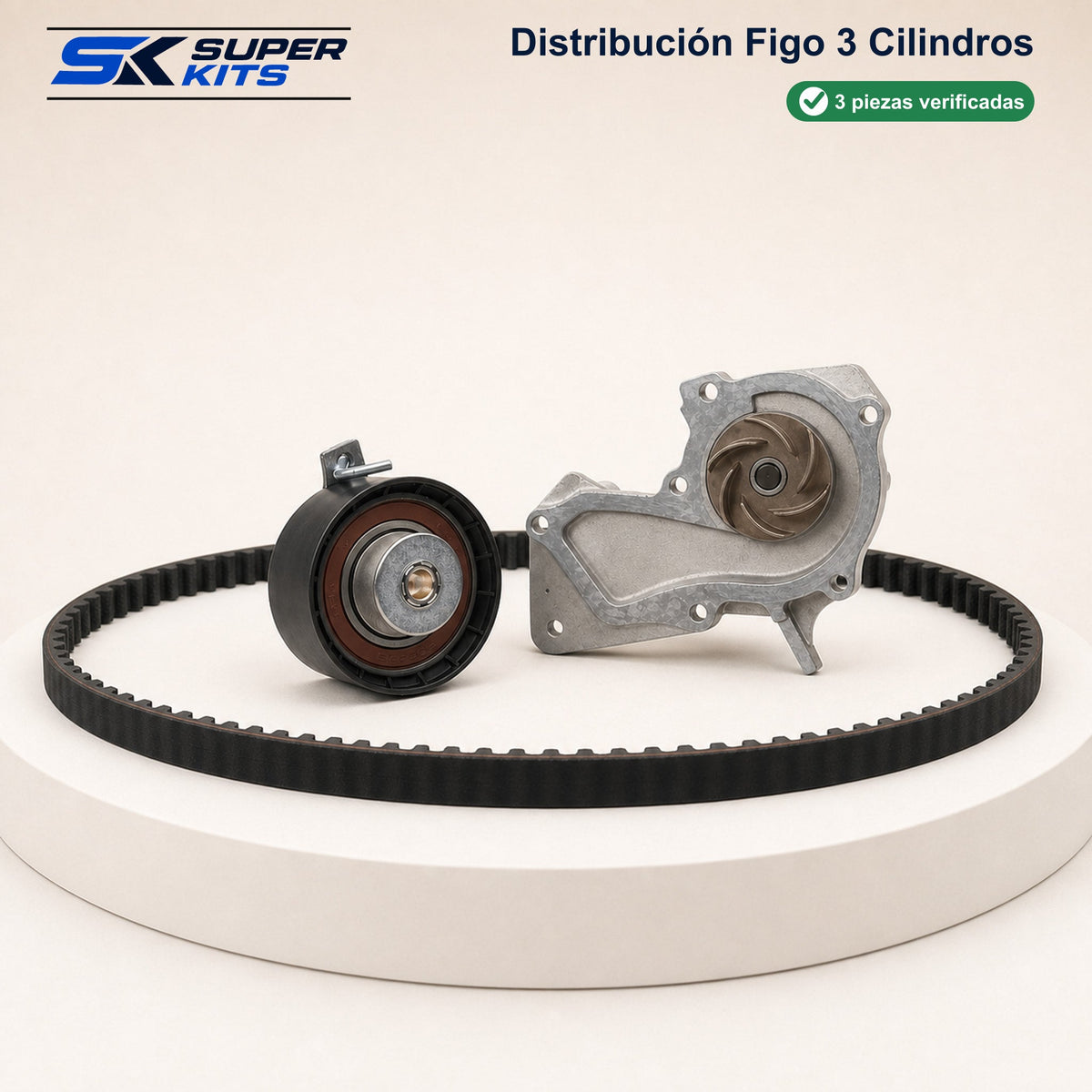 Kit DISTRIBUCION FIGO 3 CILINDROS - FIGO 2018-2025 — contenido del kit