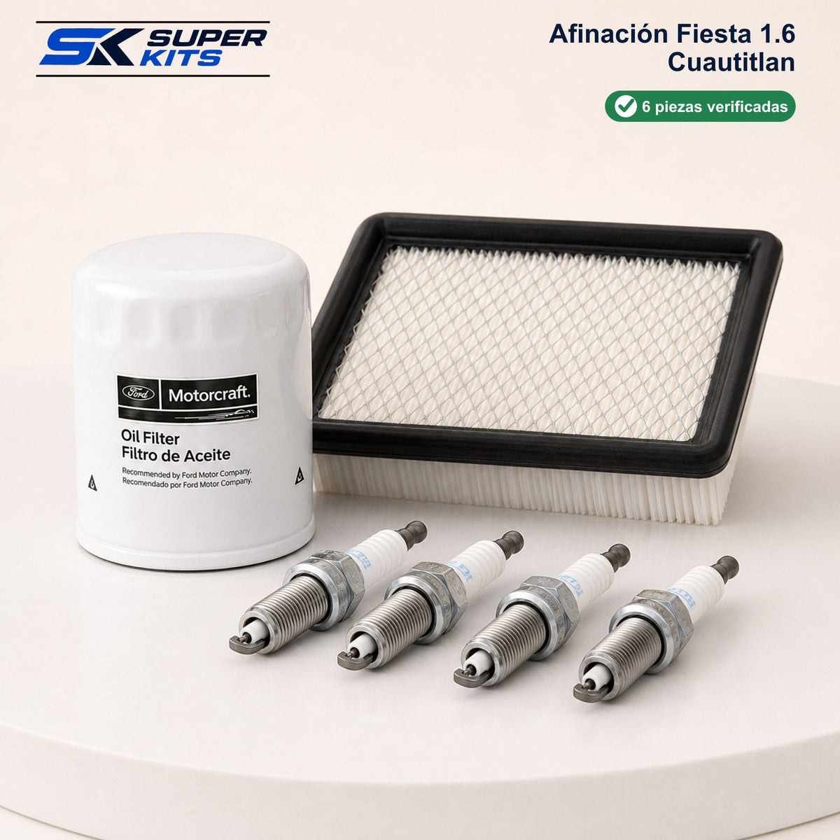 Kit AFINACION FIESTA 1.6 CUAUTITLAN - FIESTA 2011-2019 — contenido del kit
