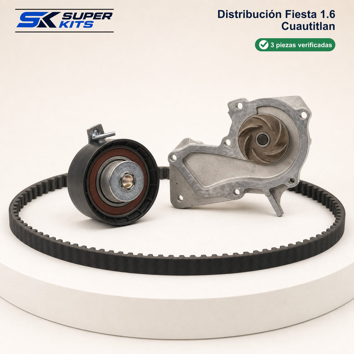 Kit DISTRIBUCION FIESTA 1.6 CUAUTITLAN - FIESTA 2011-2019 — contenido del kit