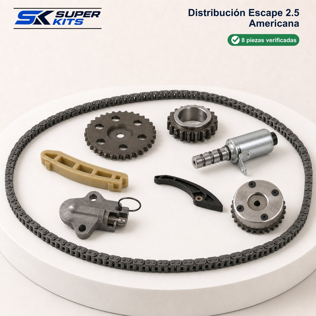 Kit DISTRIBUCION ESCAPE 2.5 AMERICANA - Escape 2006-2012 — contenido del kit