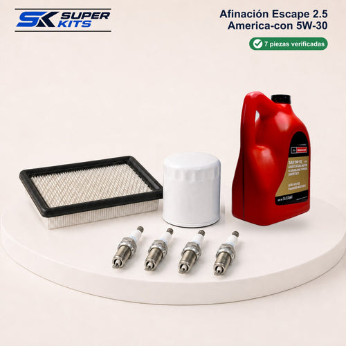 Kit AFINACION ESCAPE 2.5 AMERICA-CON 5W30 — contenido del kit con aceite Motorcraft para México